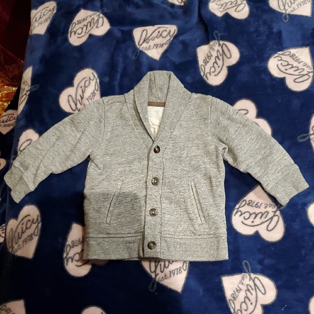Cozy Kids Gray Button-Up Blazer